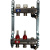 Коллекторный блок STOUT с расходомерами 1"х 2 вых x 3/4" SMS-0927-000002 нержавеющая сталь