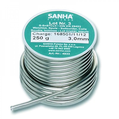 Припой мягкий №3 Sn97Cu3 SANHA
