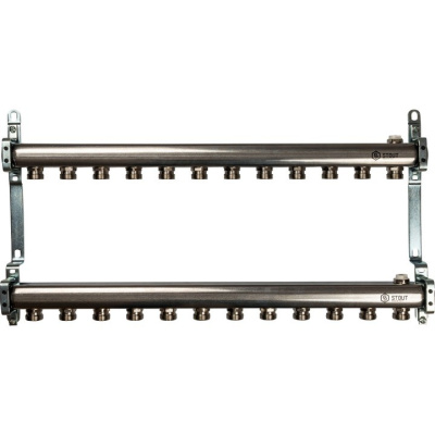 Коллекторный блок STOUT в сборе 1"х 12 вых x 3/4" SMS 0923 000012 нержавеющая сталь