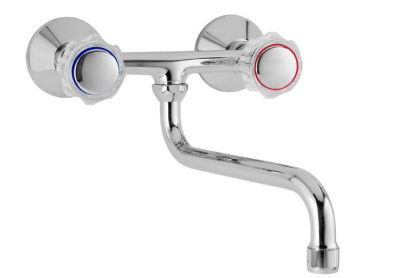 301 PRIMULA CER  Смеситель для мойки, настенный, излив 200 мм. с керамической кран-буксой MOFEM