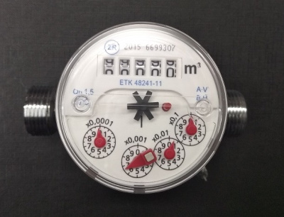 Счётчик ХВС ZENNER ETK-N-MZ,Dn15,монт.длина 110,крыльчатый,одноструйный,резьбовой