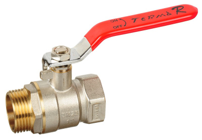 Кран шаровый для воды TERMA-R-RED,      1,1/4" Внутренняя-Наружная резьба, рукоятка ручка 