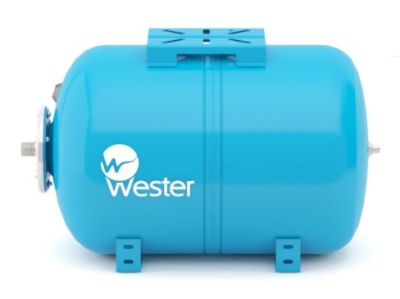 Гидроаккумулятор горизонтальный 80 литр. подкл. 1" для ХВС (427х410х728 мм)вес13,2 кг Wester 10 бар