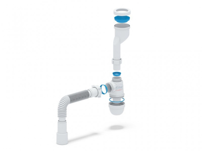 Сифон для писсуара АНИ c выходом на 40 и гофрой U 0115