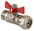 Кран шаровый под обжим, рукоятка бабочка 16х1/2 нар.  VALTEC VT.341.N.1604