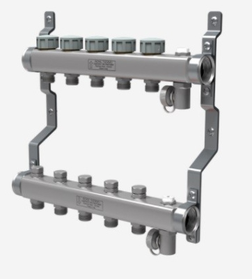Коллекторная группа из нержавейки на 11 выходов 1" х 3/4" ROYAL THERMO 