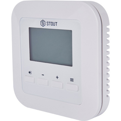 Проводной комнатный регулятор R-10s, белый STE-0101-010005 STOUT