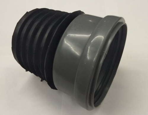 Муфта ремонтная переходная чугун-пластик 110мм в раструб/трубу, удлиненная
