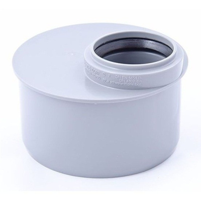 Переход пластиковый короткий DN 110x50мм  HTRK (таблетка) Ostendorf (Цвет Серый)    115725