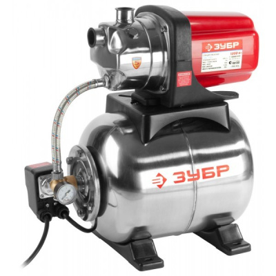 Авт.Насосная станция ЗУБР(Нерж.)  1200 Вт, 63 л/мин,напор 50 м,ресивер 20 л.