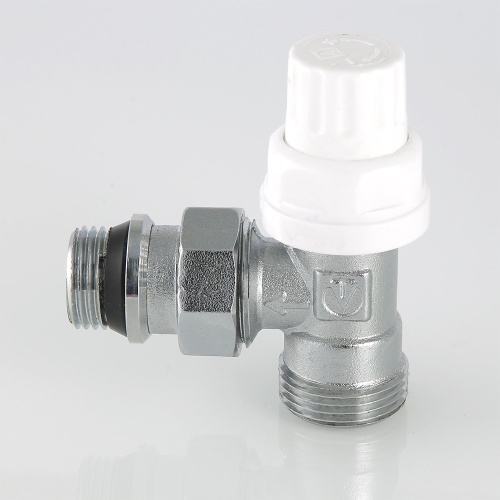 Клапан термостатический для рад. угловой VALTEC 1/2" (с доп. уплотнением) Евроконус VT.031.NER.04