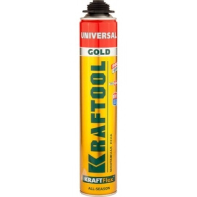 Монтажная пена  "KRAFTOOL GOLD UNIVERSAL" 750 мл для пистолета (всесезонная )