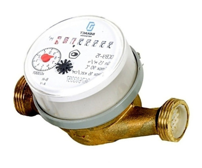 Счетчик воды квартирный ОСВХ-15 холодная вода L=110 мм с КМЧ и обратным клапаном класс С ДГ2 76-15-0