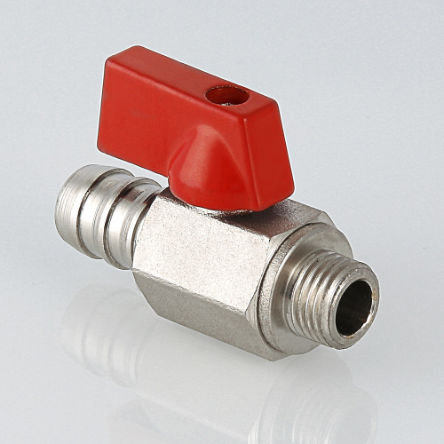 Мини кран наружная резьба  дренажный 1/4" со штуцером VALTEC