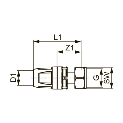 Соединение с накидной гайкой бронза 20 х 3/4" внутренняя резьба PPSU TECElogo-Push 8733203
