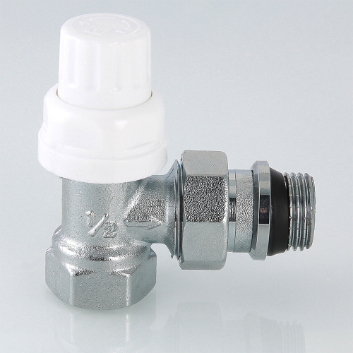 Клапан термостатический для рад. угловой VALTEC 1/2" (с доп. уплотнением) VT.031.NR.04