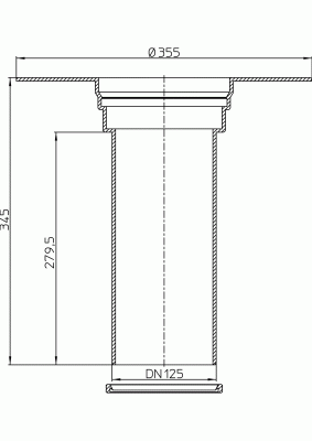 Надставной элемент HL65P DN 125  из ПВХ, для ПВХ -мембран