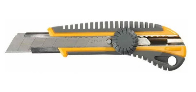 Нож STAYER 18 мм,обрезин.корпус,механический фиксатор.