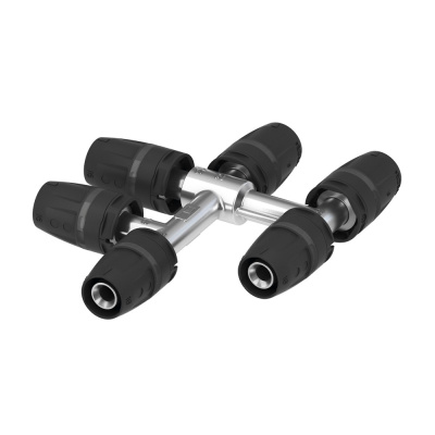 Двойной тройник труба-труба 20 х 16 x 16 PPSU     TECElogo-Push 8740102