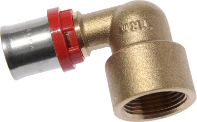 Фитинг пресс для металлопластиковой трубы Угол 16 x 1/2" Внутренняя резьба TeRma (TRm)