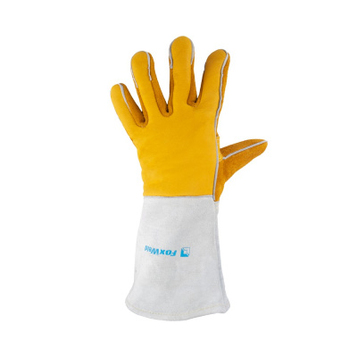 Краги спилковые водоотталкивающие "ЗАЩИТА" ,длина 36 см, размер L , FOXWELD