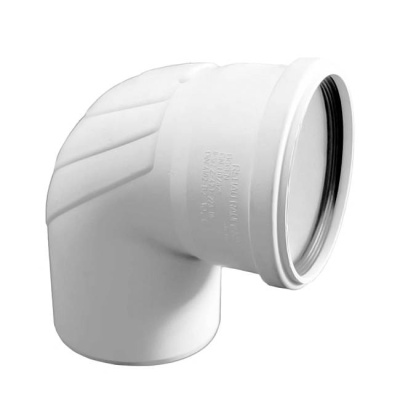 Отвод DN 110 x 87 мм   REHAU Raupiano Plus (Цвет Белый) для установки противопожарных манжет