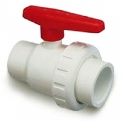 392503 Кран ПВХ шаровый c одним разборным соед. 1"  (КВ-КВ) GENOVA