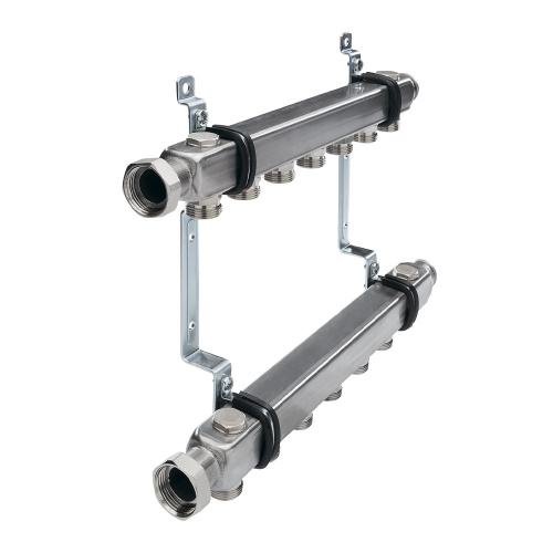 Коллектор из нержавеющей стали TECE 12x 3/4" 1" расп. подающей и обратной линий для подк. радиаторов