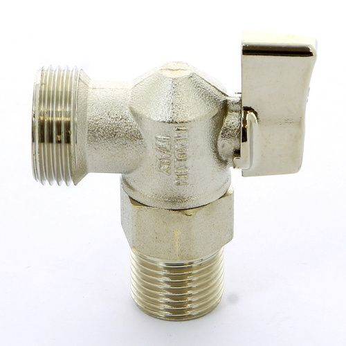 392 Кран шаровый НН  1/2"x3/4" угловой для подкючения приборов бабочка ITAP   