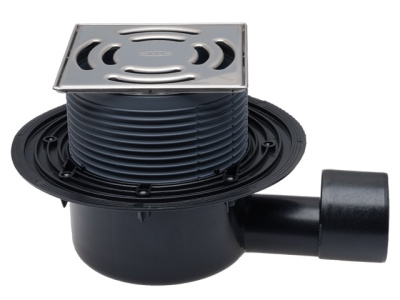 HL5100Pr DN 50/75 Трап серии 60 Pius с горизонтальным выпуском, с высокой пропускной способностью  