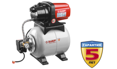 Авт.Насосная станция ЗУБР(Чугун) 1200 Вт, 63 л/мин,напор 46 м,ресивер 20 л.