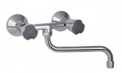 301 NOVA  Смеситель для мойки, настенный, излив 200 мм. с классической кран-буксой MOFEM 