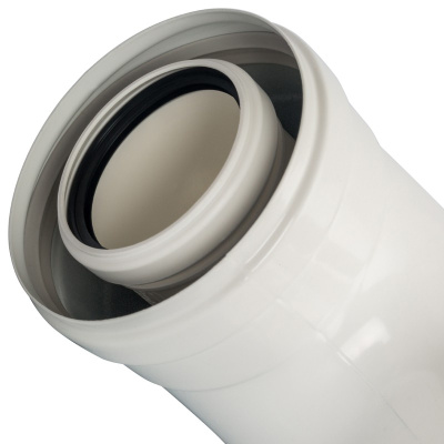 Угол для конденсационного дымохода 90° M-F Ø60/100, м/п PP-FE (совместим с Baxi, Viessmann) STOUT