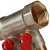 Коллектор на 2 выхода 1" х 1/2" запорный STOUT никель (красные ручки) SMB 6200 011202 Коллектор на 2 выхода 1" х 1/2" запорный STOUT никель (красные ручки) SMB 6200 011202