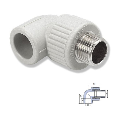 УГОЛЬНИК 90° с нар. резьбой 20x3/4" SKOE02025X