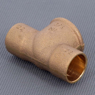 Тройник медь пайка Внутренняя резьба 12x1/2''  VIEGA