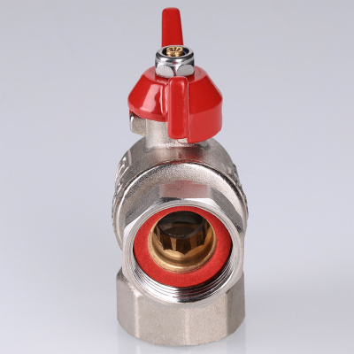 Кран шар. BASE угловой с накидной гайкой 3/4" вн.-вн. (короткий)  VALTEC  VT.266.NS.0505