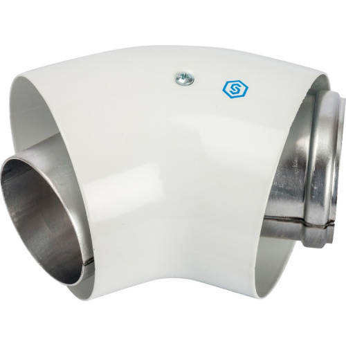 Угол коаксиальный для дымохода 45°Ø 60/100 уплотнение и хомут в комплекте  STOUT