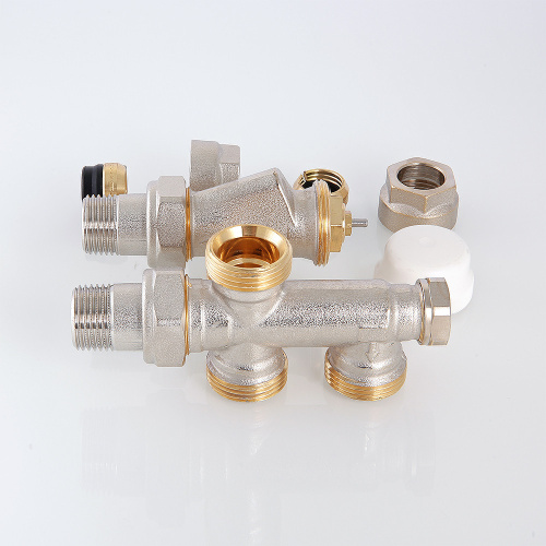 Термостатический узел для нижнего подкл. рад. Однотрубная система (комплект) 1/2"х50% VT.225K.N.E040