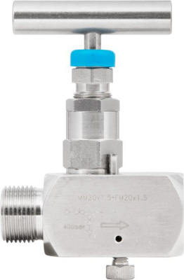 Клапан игольчатый для установки манометра  Внутренняя-Наружная резьба G1/2 нержавеющая сталь