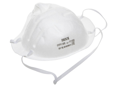 Полумаска/респиратор фильтрующая DEXX противоаэрозольная, многослойная,коническая FFP1              