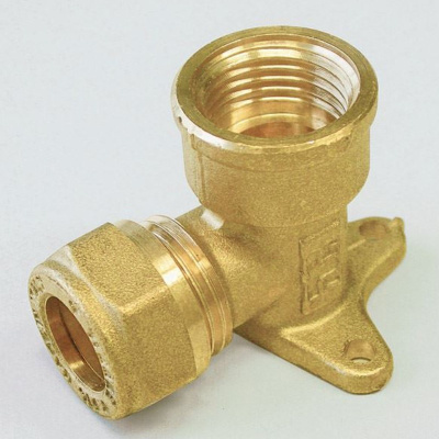 Водорозетка обжим 15x1/2'' (фланец с 3-мя отв.) TIEMME 1100004 / 1106