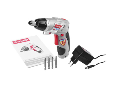 Отвертка  аккумуляторная Li-ion 3,6 В, крутящий момент 3 Hm , 6 уровней +1 , ЗУБР