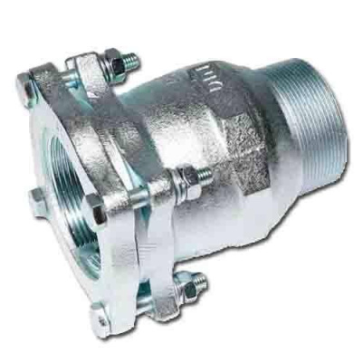 Чугунная зажимная соединительная муфта с  наружной резьбой 4" (112,8 ÷ 114,7) GEBO