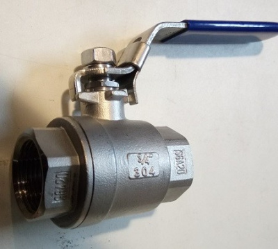 Кран шаровый  вр/вр 1/2" Ду  15 AISI 316 нержавеющей стали