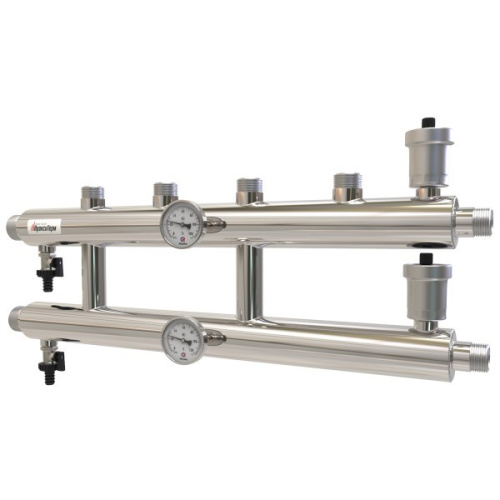 Распределительный коллектор 85 кВт 3 контура 1,1/4х1 GK 32-2.1 AISI 304 ПроксиТерм