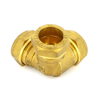 Тройник обжим 22 х 15 х 22 Трехплоскостной  