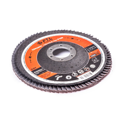 Круг лепестковый для шлифования по нержавеющей стали FTL Everest 27 125 х 22,2 мм P100