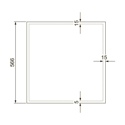 Стеклянная дверца встраиваемых шкафов TECEfloor, тип 750 ШxВ 778x566 под раму шириной 750  77352013