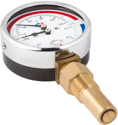 Термоманометр корпус сталь ТМТБ-31Р.1(0-150С) (0-1МРа)Dy80мм, G 1/2..2,5 радиальный